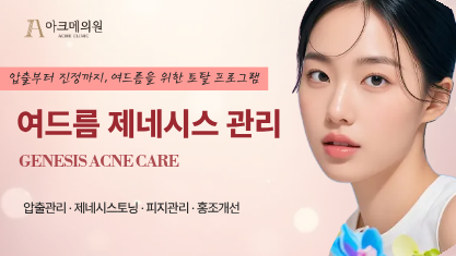 여드름 제네시스 관리