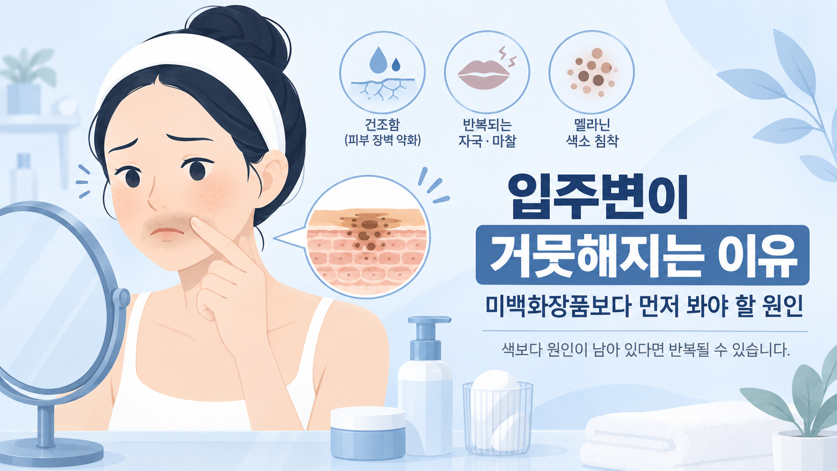 48편-입주변이 거뭇해지는 이유, 미백화장품보다 먼저 봐야 할 원인은?