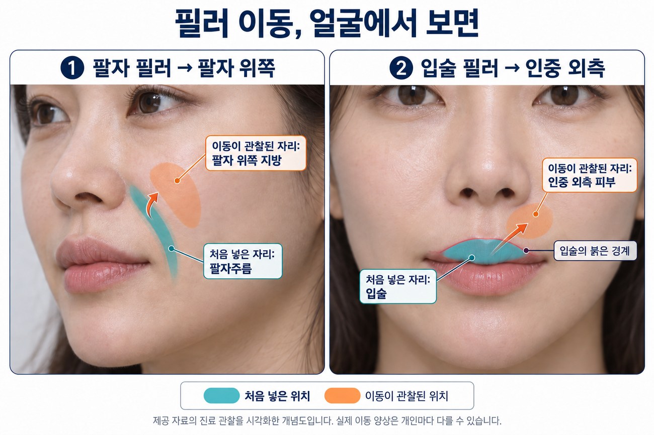 47편-필러가 밀려난 것처럼 보이는 이유, 정말 이동한 걸까요?